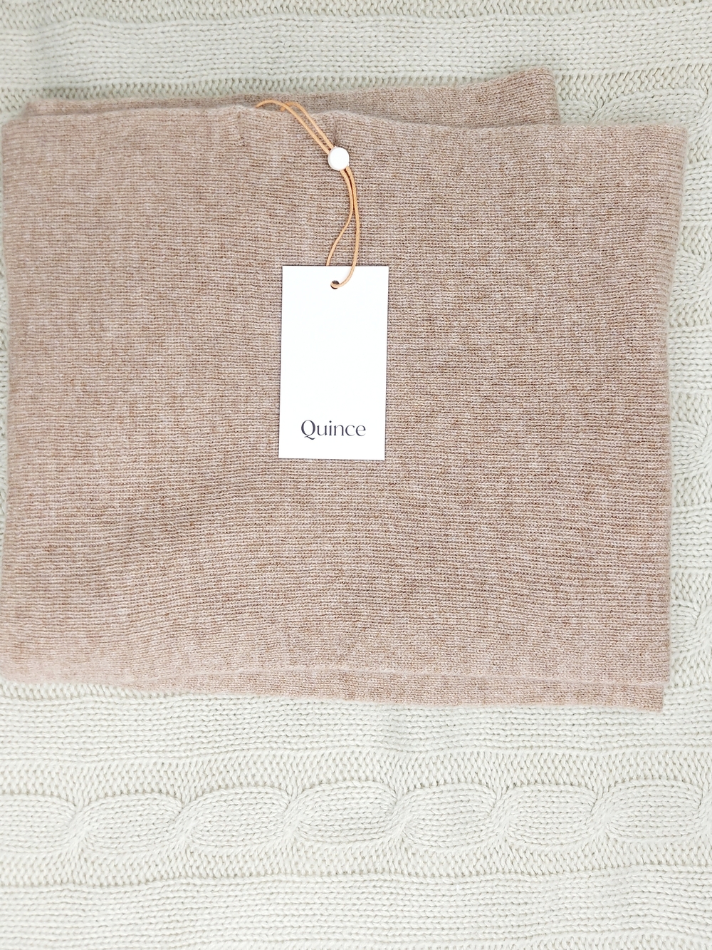 Quince 100% Grade A Oatmeal Cashmere Scarf Unisex OS NWT Travel Athleisure Cozy